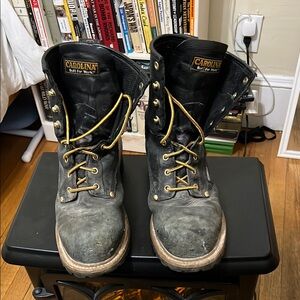 Black Carolina Men's Work Boots - Real Worn